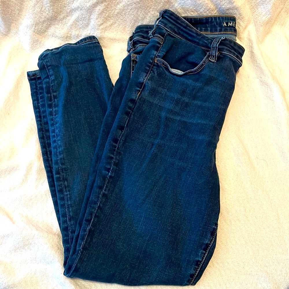 American Eagle Super hi-rise jegging size 16 dark denim